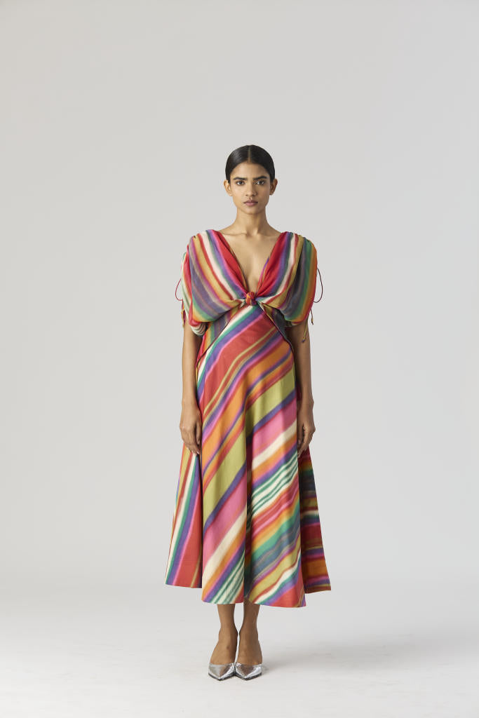 AURORA DRESS satin by Yam in multi color for women in Singapore