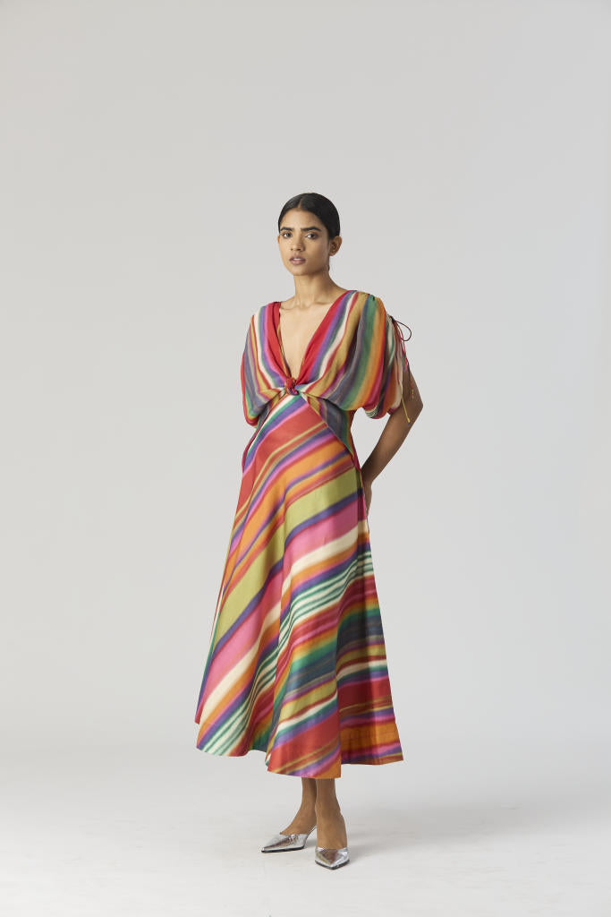 AURORA DRESS satin by Yam in multi color for women in Singapore