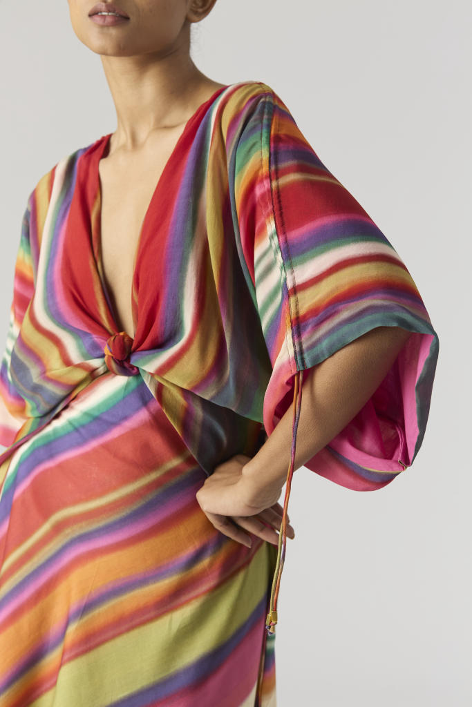 AURORA DRESS satin by Yam in multi color for women in Singapore