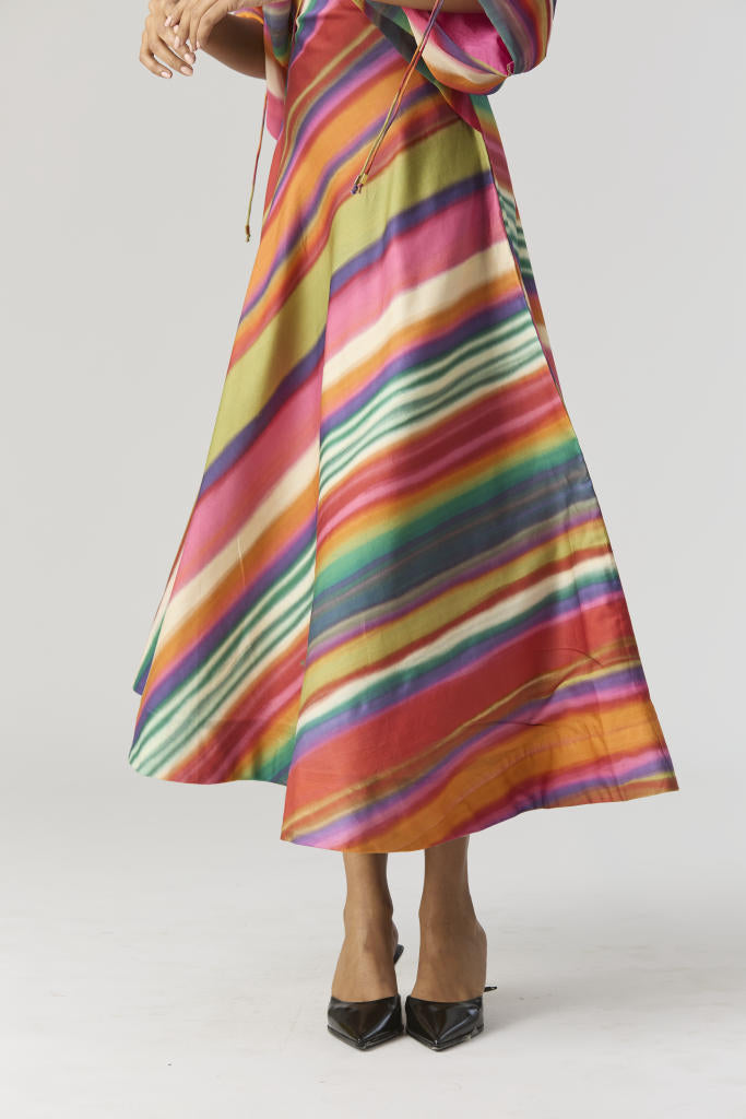 AURORA DRESS satin by Yam in multi color for women in Singapore