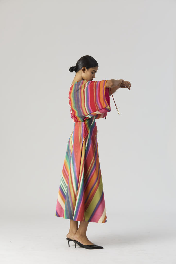 AURORA DRESS satin by Yam in multi color for women in Singapore