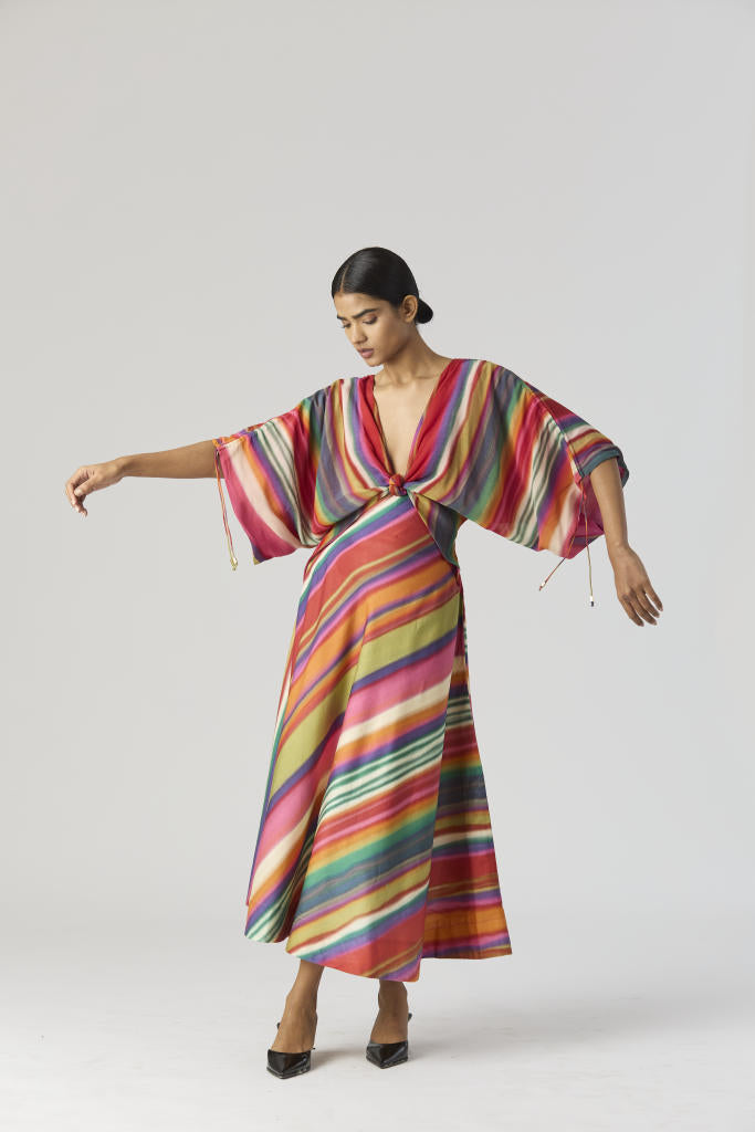 AURORA DRESS satin by Yam in multi color for women in Singapore