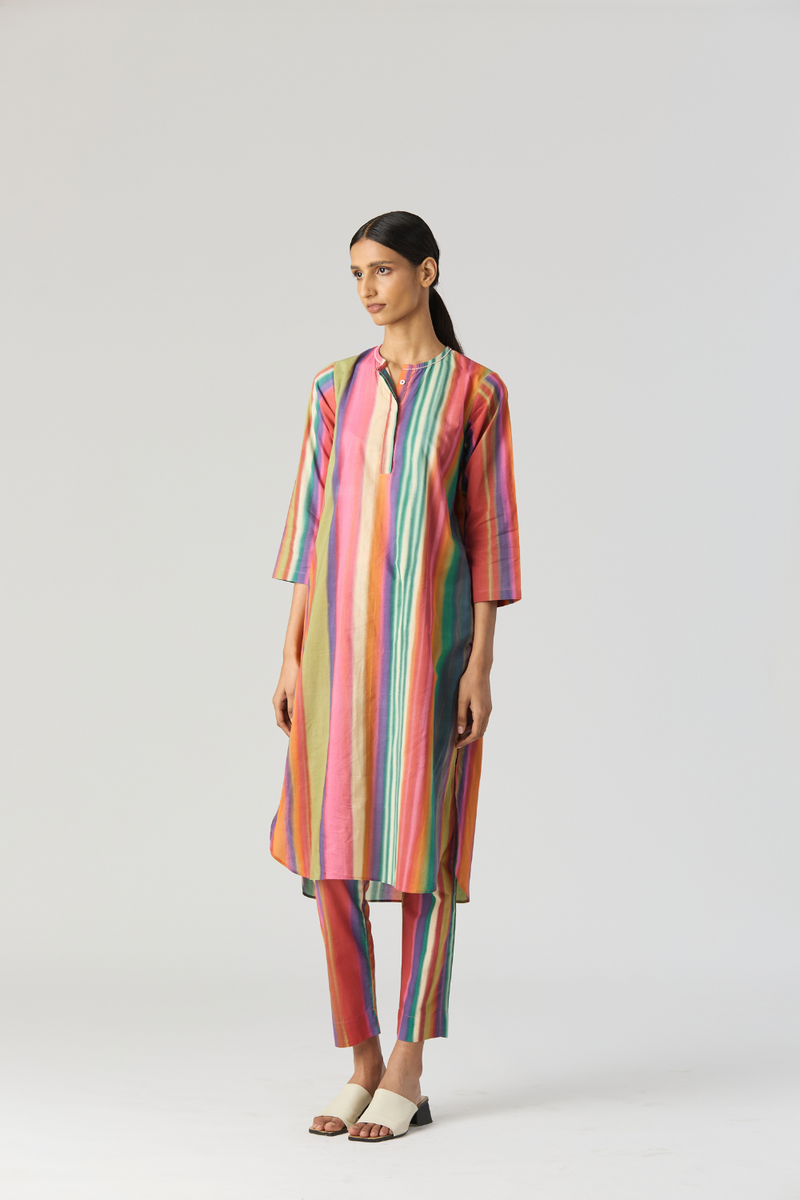 AURORA LONG KURTA SET cotton by Yam in multi color for women in Singapore