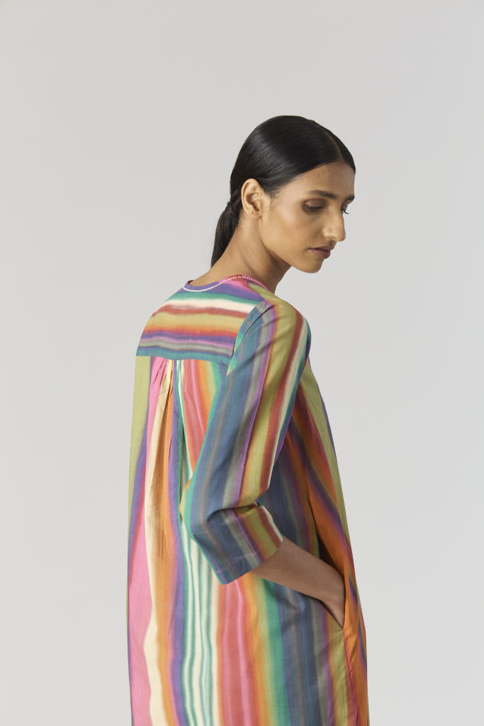 AURORA LONG KURTA SET cotton by Yam in multi color for women in Singapore