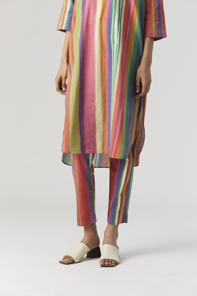AURORA LONG KURTA SET cotton by Yam in multi color for women in Singapore