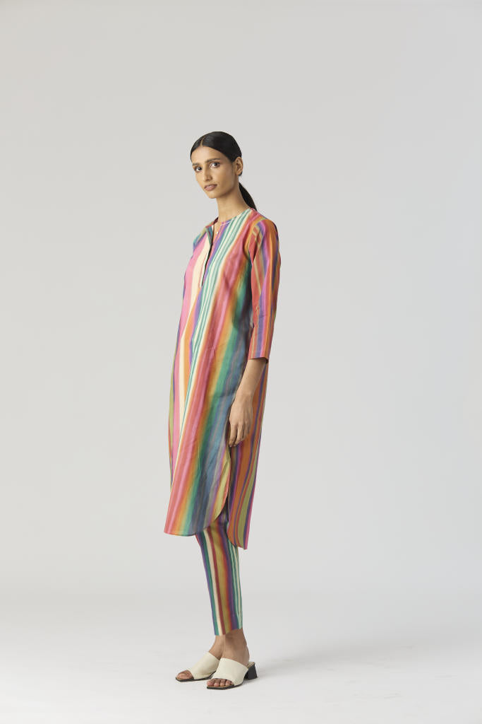 AURORA LONG KURTA SET cotton by Yam in multi color for women in Singapore