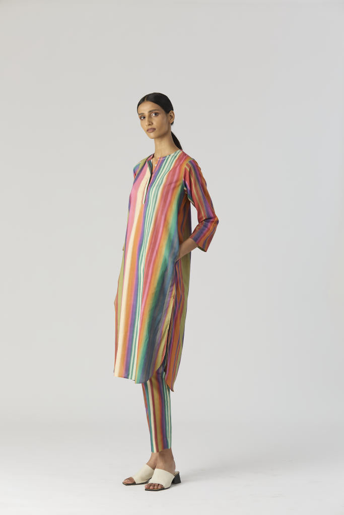 AURORA LONG KURTA SET cotton by Yam in multi color for women in Singapore