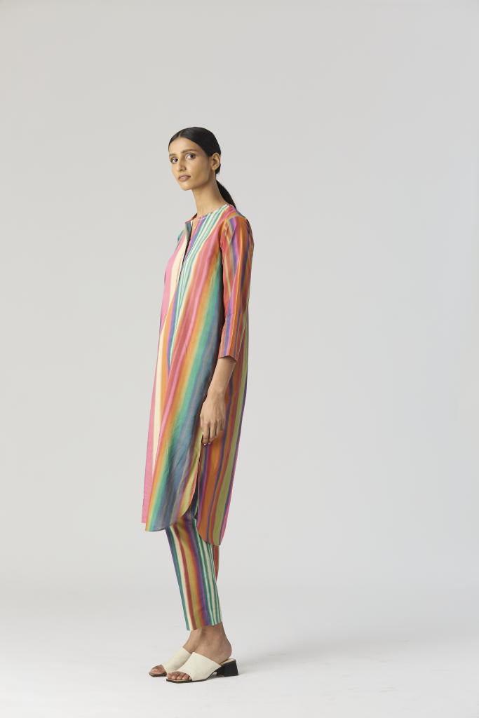 AURORA LONG KURTA SET cotton by Yam in multi color for women in Singapore