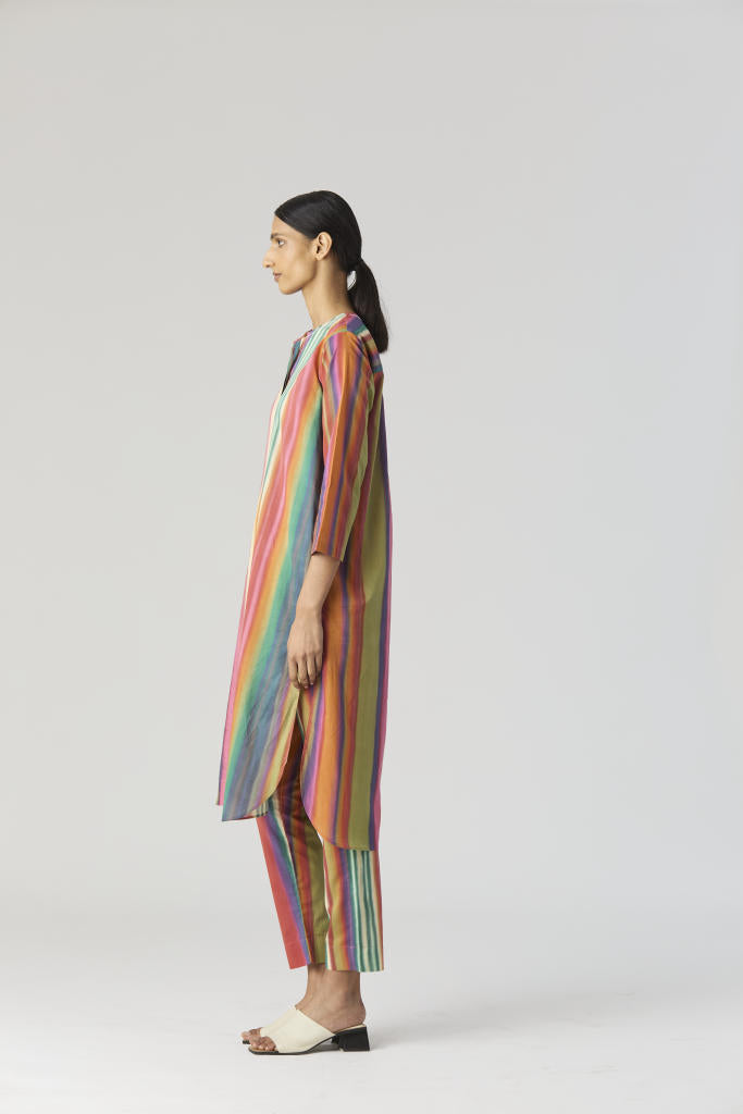 AURORA LONG KURTA SET cotton by Yam in multi color for women in Singapore
