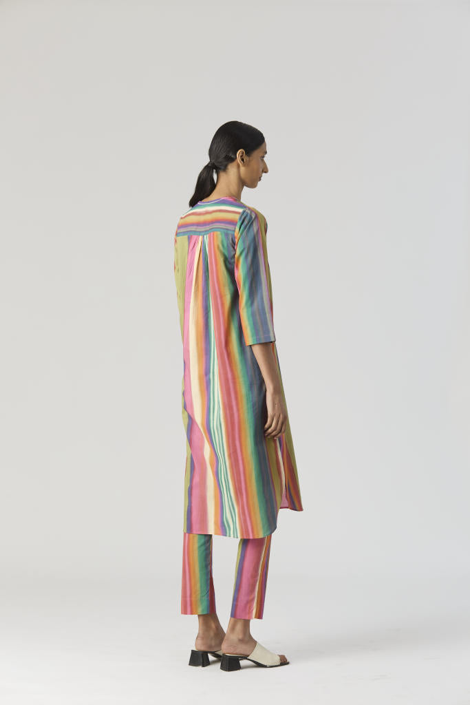 AURORA LONG KURTA SET cotton by Yam in multi color for women in Singapore
