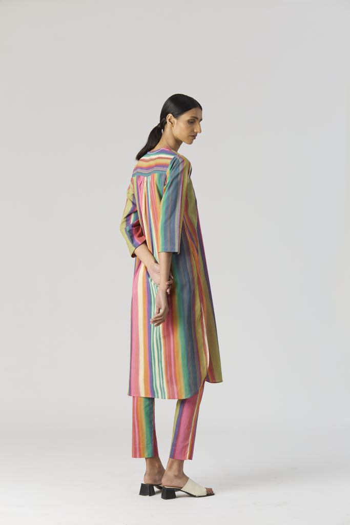 AURORA LONG KURTA SET cotton by Yam in multi color for women in Singapore