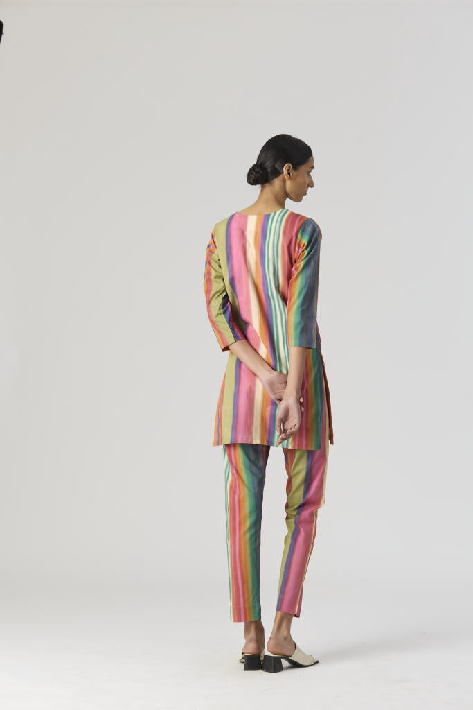 AURORA SHORT KURTA SET cotton by Yam in multi color for women in Singapore