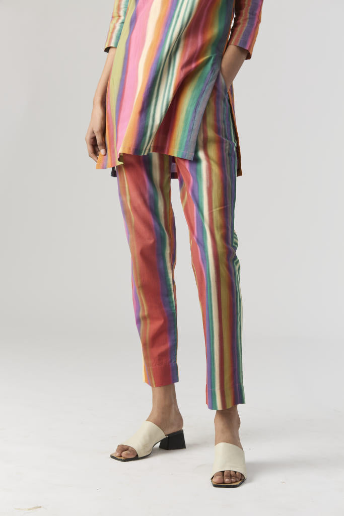 AURORA SHORT KURTA SET cotton by Yam in multi color for women in Singapore