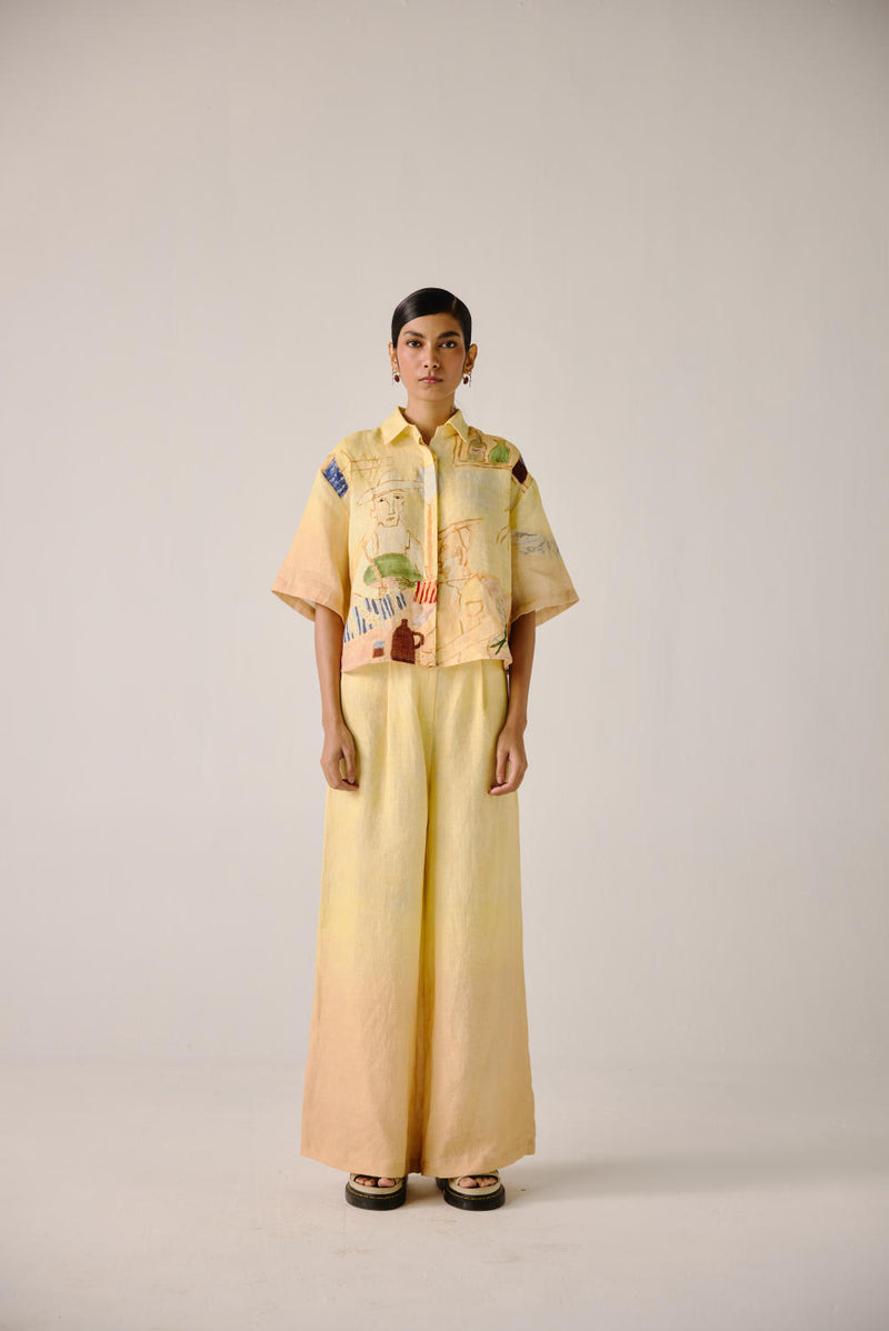 Ava Set -Fisherman linen by CORD for women in Singapore