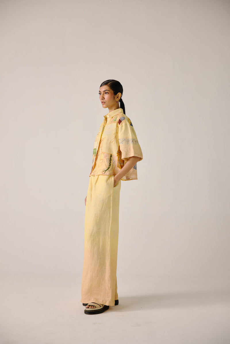 Ava Set -Fisherman linen by CORD for women in Singapore