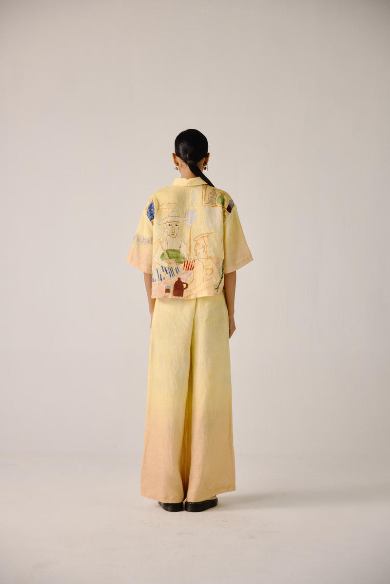 Ava Set -Fisherman linen by CORD for women in Singapore