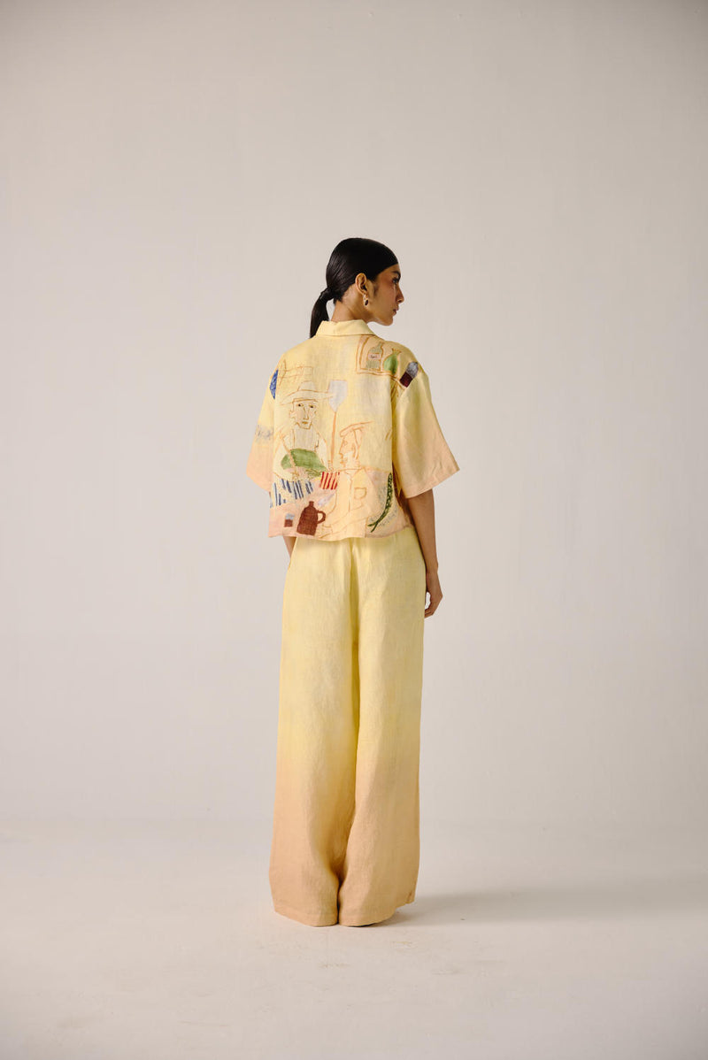 Ava Set -Fisherman linen by CORD for women in Singapore