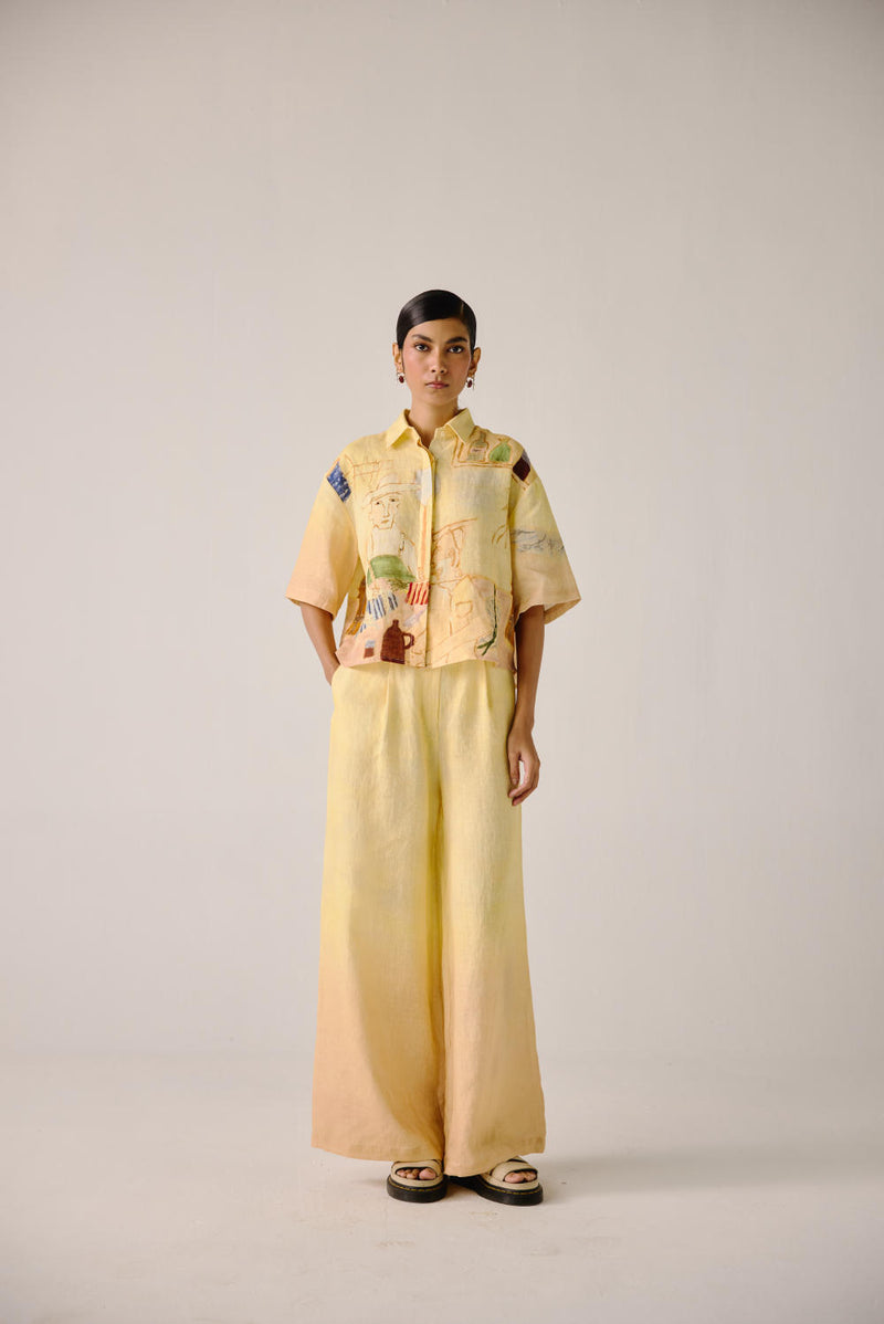 Ava Set -Fisherman linen by CORD for women in Singapore