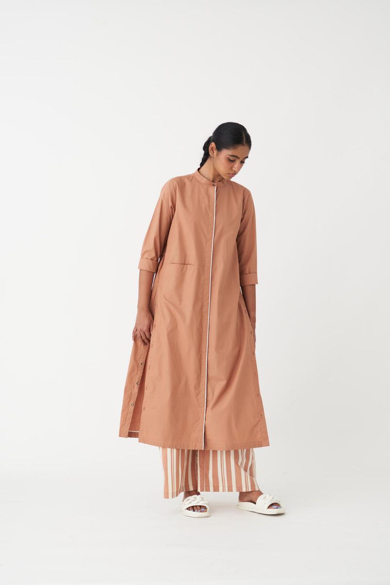 BACK GATHER JACKET - CHAMPAGNE poplin by THREE for women in Singapore