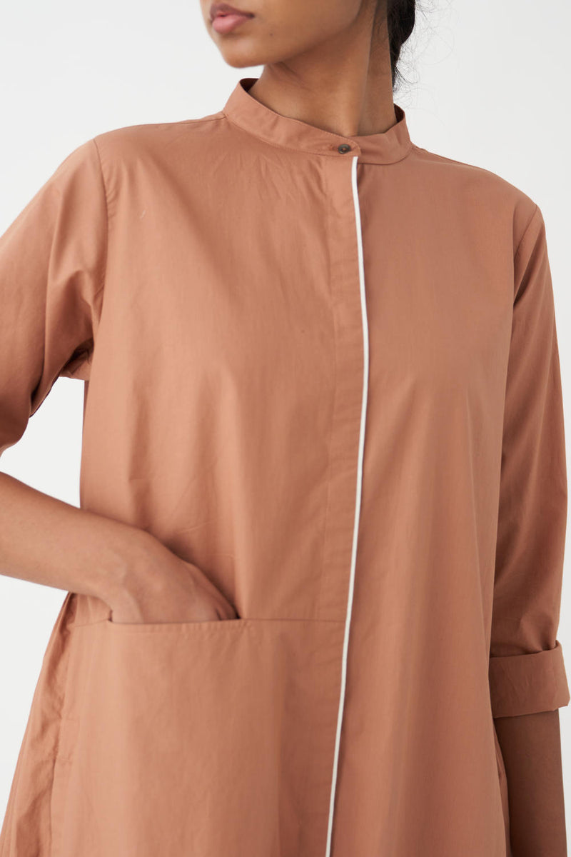 BACK GATHER JACKET - CHAMPAGNE poplin by THREE for women in Singapore