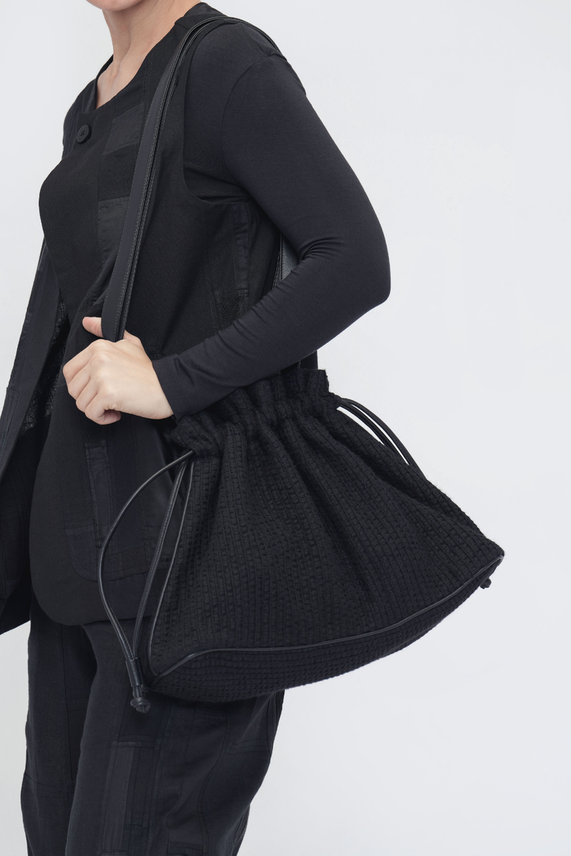 Nampkhe Bag cotton by Turn Black in black color for women in Singapore