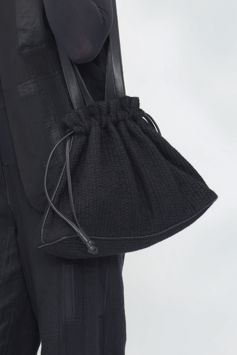 Nampkhe Bag cotton by Turn Black in black color for women in Singapore