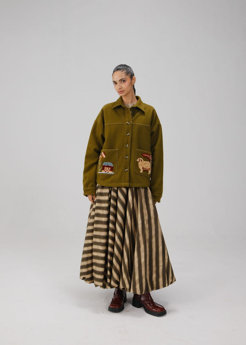 BALLOON SKIRT-B&W by CORD for women in Singapore
