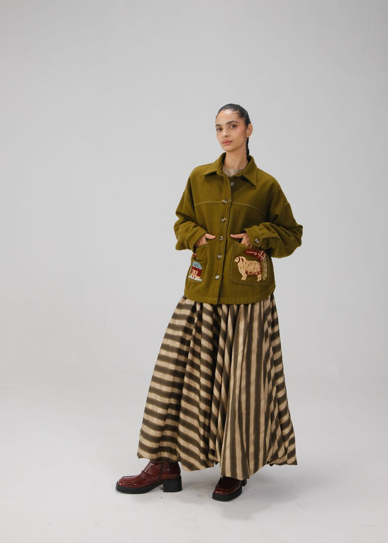 BALLOON SKIRT-B&W by CORD for women in Singapore