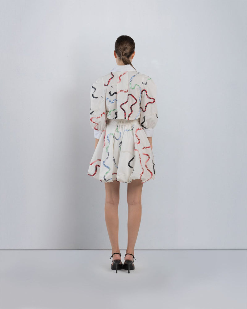 BANDES BUBBLE DRESS - Multicolour + White dress by Leh Studios in multicolour for women in Singapore