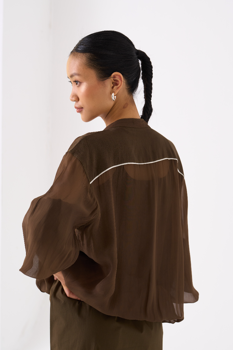 FLORAL APPLIQUE BOMBER JACKET-DARK OLIVE organza by THREE in olive color for women in Singapore