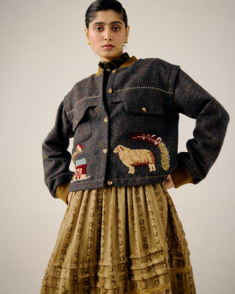 BERT JACKET-Countrysiyde Emb by CORD for women in Singapore