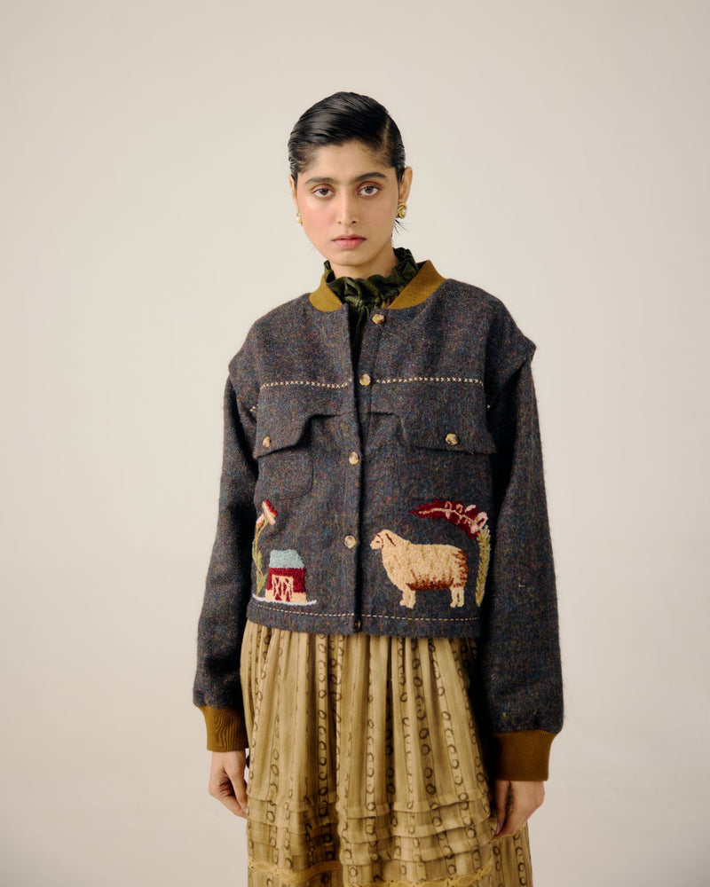 BERT JACKET-Countrysiyde Emb by CORD for women in Singapore