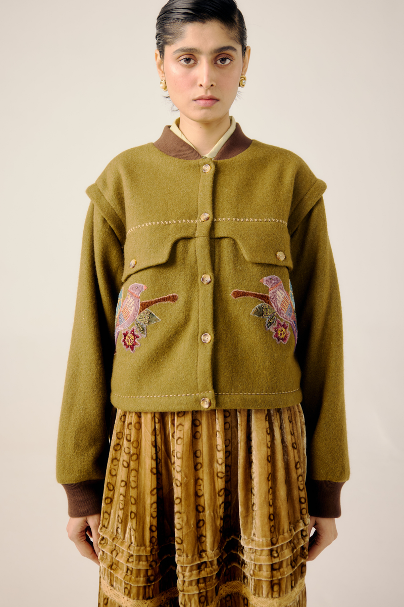 BERT JACKET-Parrot Emb. by CORD for women in Singapore