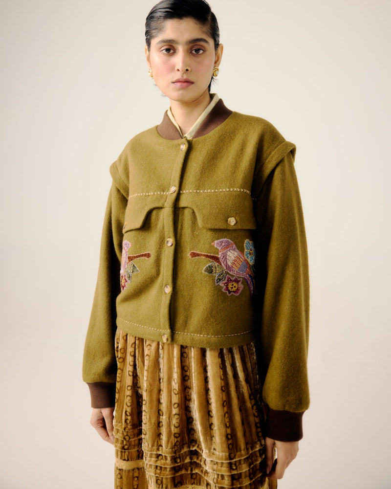 BERT JACKET-Parrot Emb. by CORD for women in Singapore
