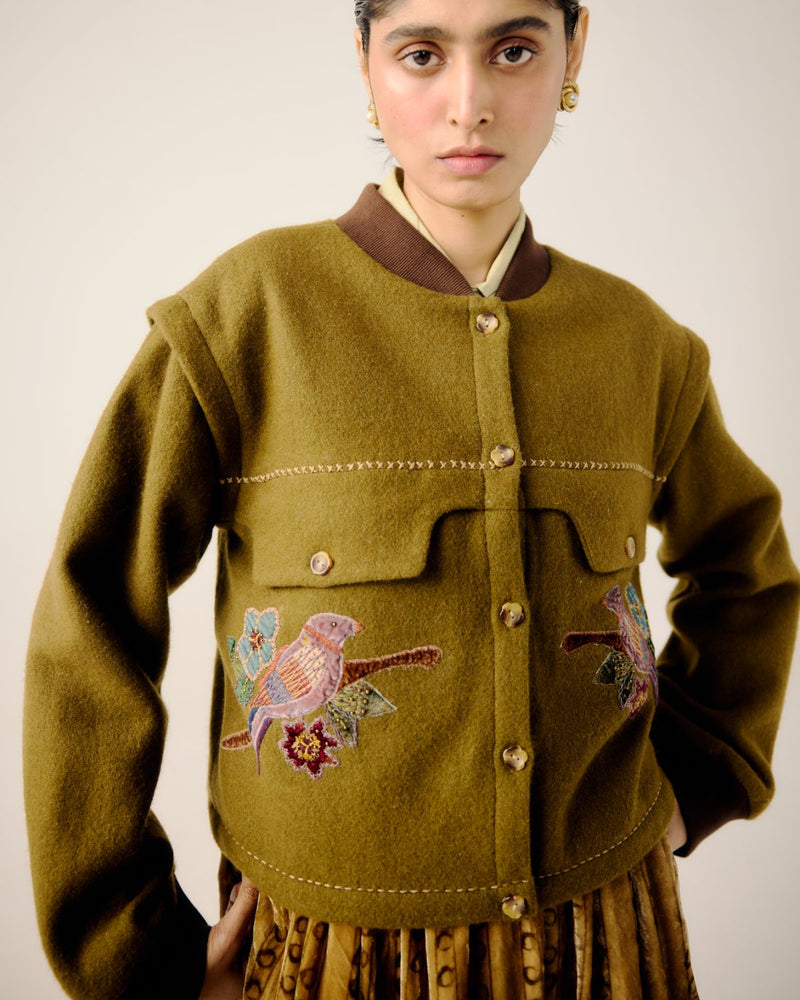 BERT JACKET-Parrot Emb. by CORD for women in Singapore