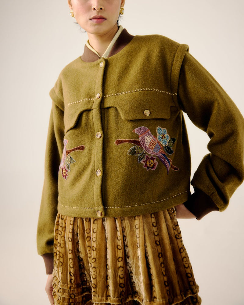 BERT JACKET-Parrot Emb. by CORD for women in Singapore