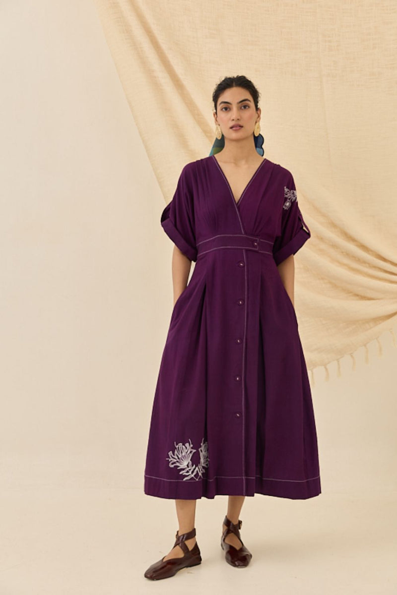 Morni Handloom Wrap Dress cotton by JodiLife for women in Singapore