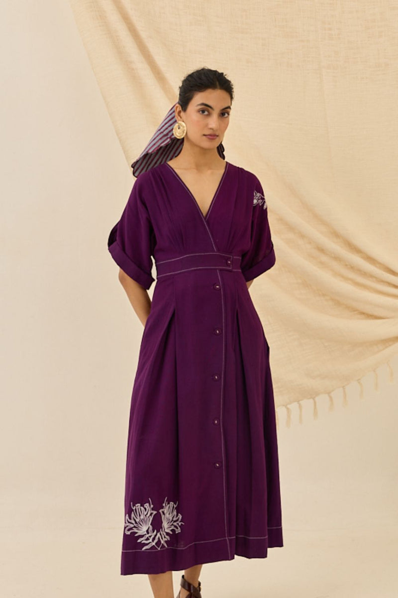 Morni Handloom Wrap Dress cotton by JodiLife for women in Singapore