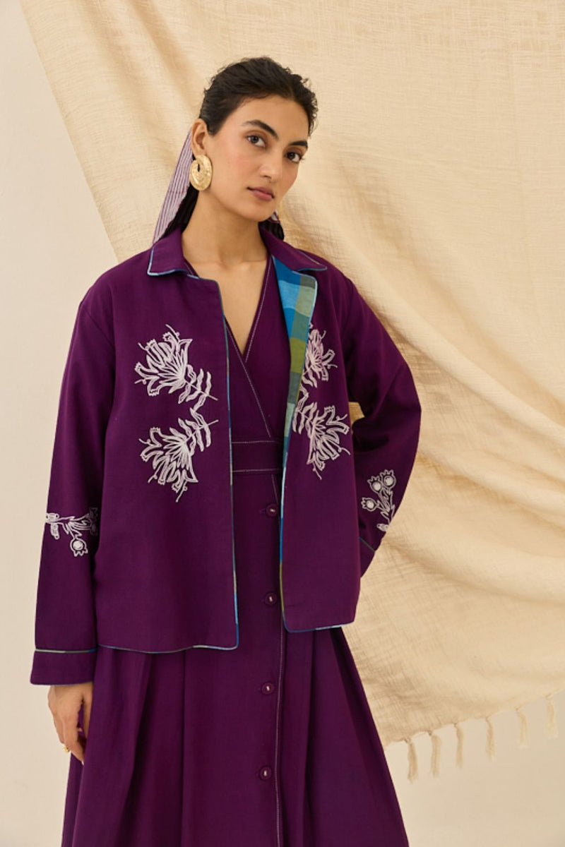Morni Handloom Reversible Jacket cotton by JodiLife for women in Singapore