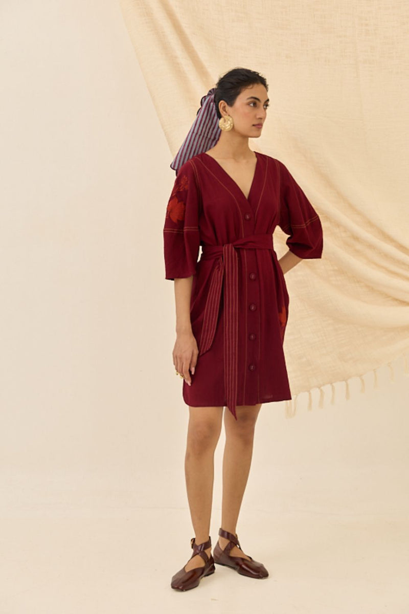 Kuhu Handloom Shift Dress cotton by JodiLife for women in Singapore