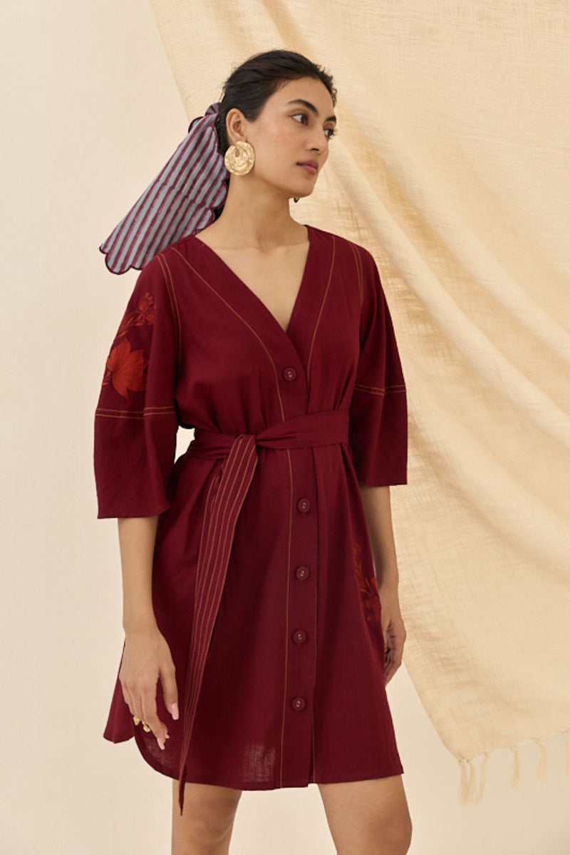 Kuhu Handloom Shift Dress cotton by JodiLife for women in Singapore