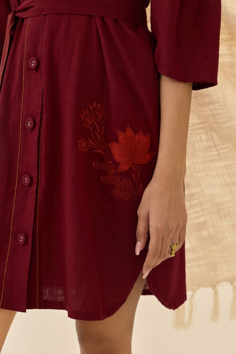 Kuhu Handloom Shift Dress cotton by JodiLife for women in Singapore