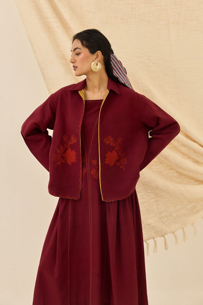 Kuhu Handloom Reversible Jacket cotton by JodiLife for women in Singapore