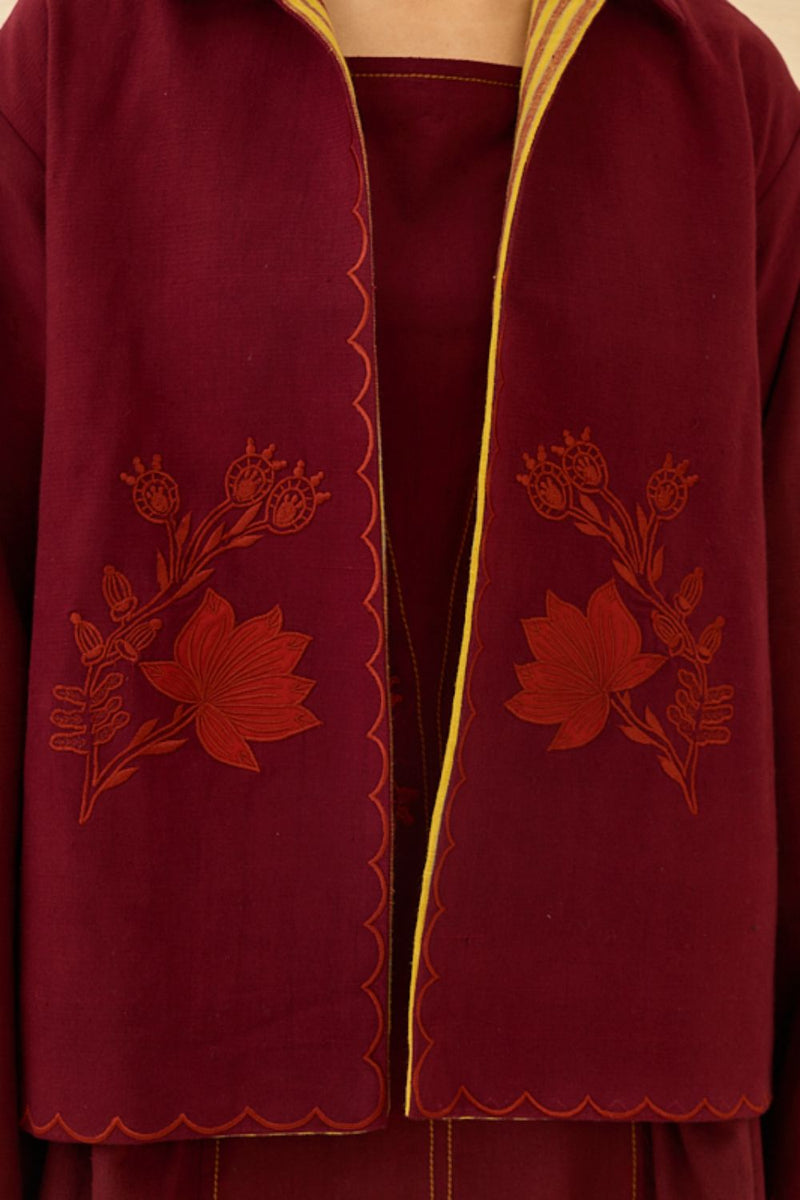 Kuhu Handloom Reversible Jacket cotton by JodiLife for women in Singapore