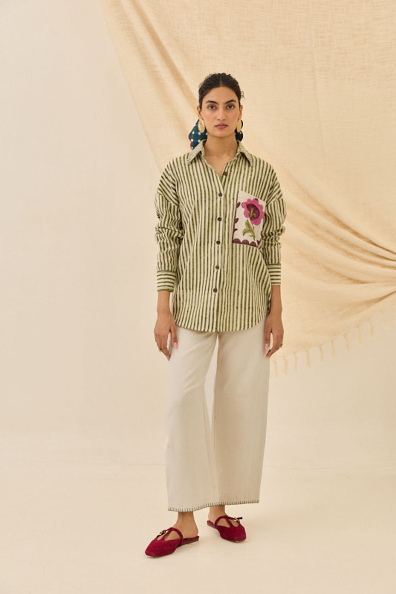 Pihu Handloom Shirt cotton by JodiLife for women in Singapore
