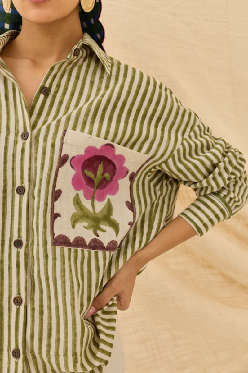 Pihu Handloom Shirt cotton by JodiLife for women in Singapore