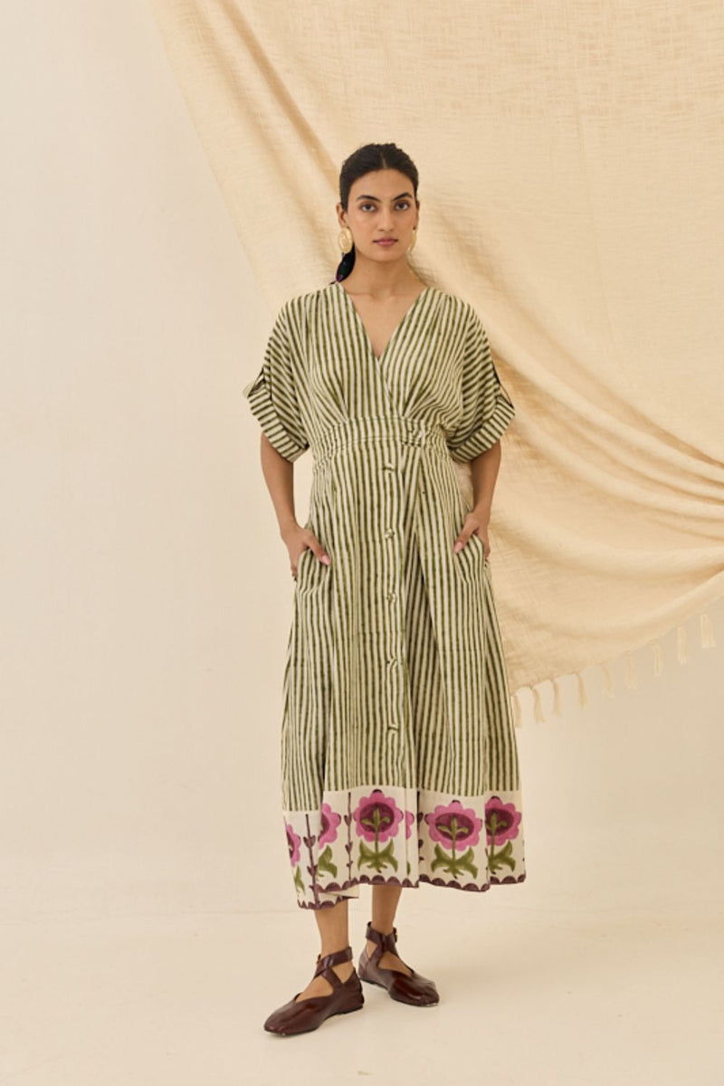 Pihu Handloom Wrap Dress cotton by JodiLife for women in Singapore