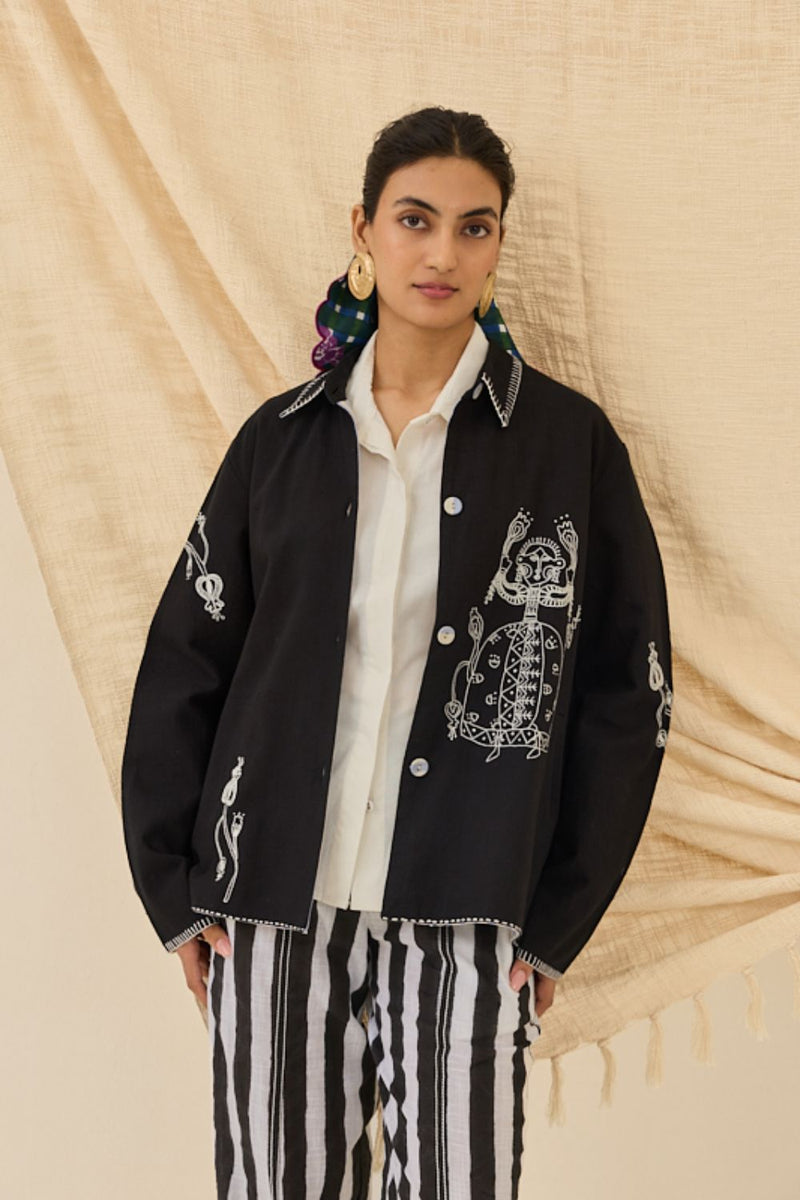 Jugnu Handloom Jacket cotton by JodiLife for women in Singapore