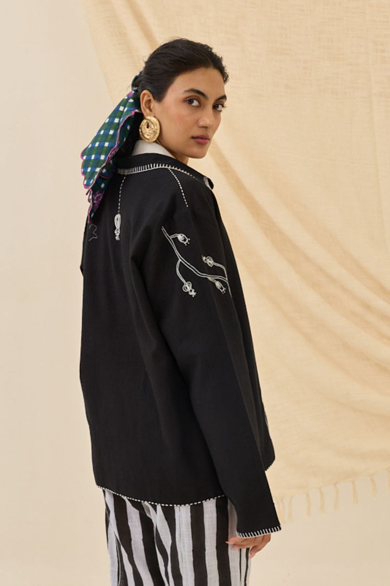 Jugnu Handloom Jacket cotton by JodiLife for women in Singapore