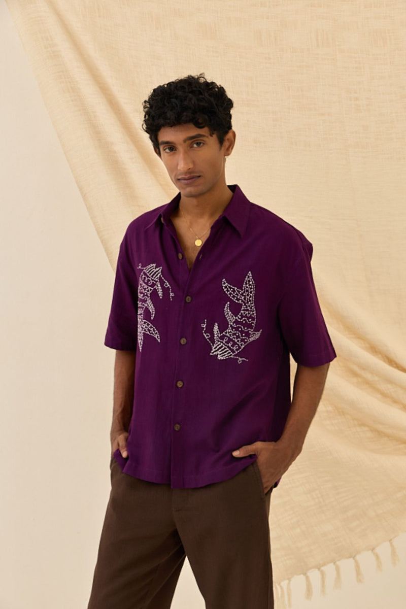Morni Handloom Boxy Fit Shirt cotton Buy Morni Handloom Boxy Fit Shirt from C&W | Shirts And T-Shirts for Men by Jodi Men for men in Singapore